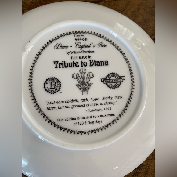 A tribute to Diana Limited Edition Plate - Picture 2 of 4